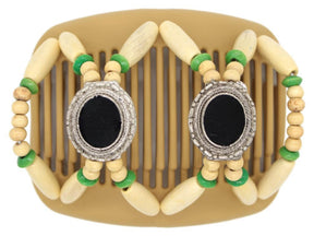 African Butterfly Hair Comb - Gemstone Blonde 15