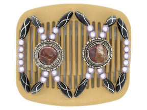 African Butterfly Hair Comb - Gemstone Blonde 18