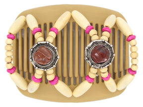 African Butterfly Hair Comb - Gemstone Blonde 19