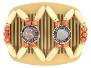 African Butterfly Hair Comb - Gemstone Blonde 24