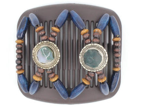 African Butterfly Hair Comb - Gemstone Brown 32