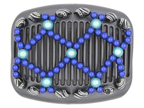 African Butterfly Hair Comb - Ndalena Black Pearl 02