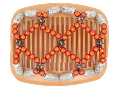 African Butterfly Hair Comb - Ndalena Blonde Pearl 09