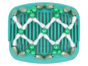 African Butterfly Hair Comb - Ndalena Turquoise 09