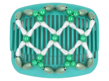 African Butterfly Hair Comb - Ndalena Turquoise 09