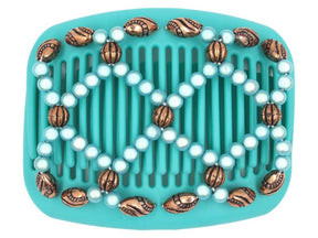African Butterfly Hair Comb - Ndalena Turquoise 11