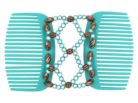 African Butterfly Hair Comb - Ndalena Turquoise 11