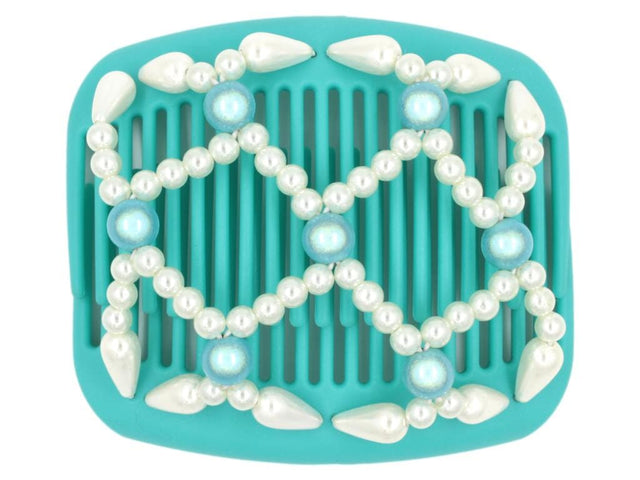 African Butterfly Hair Comb - Ndalena Turquoise 13