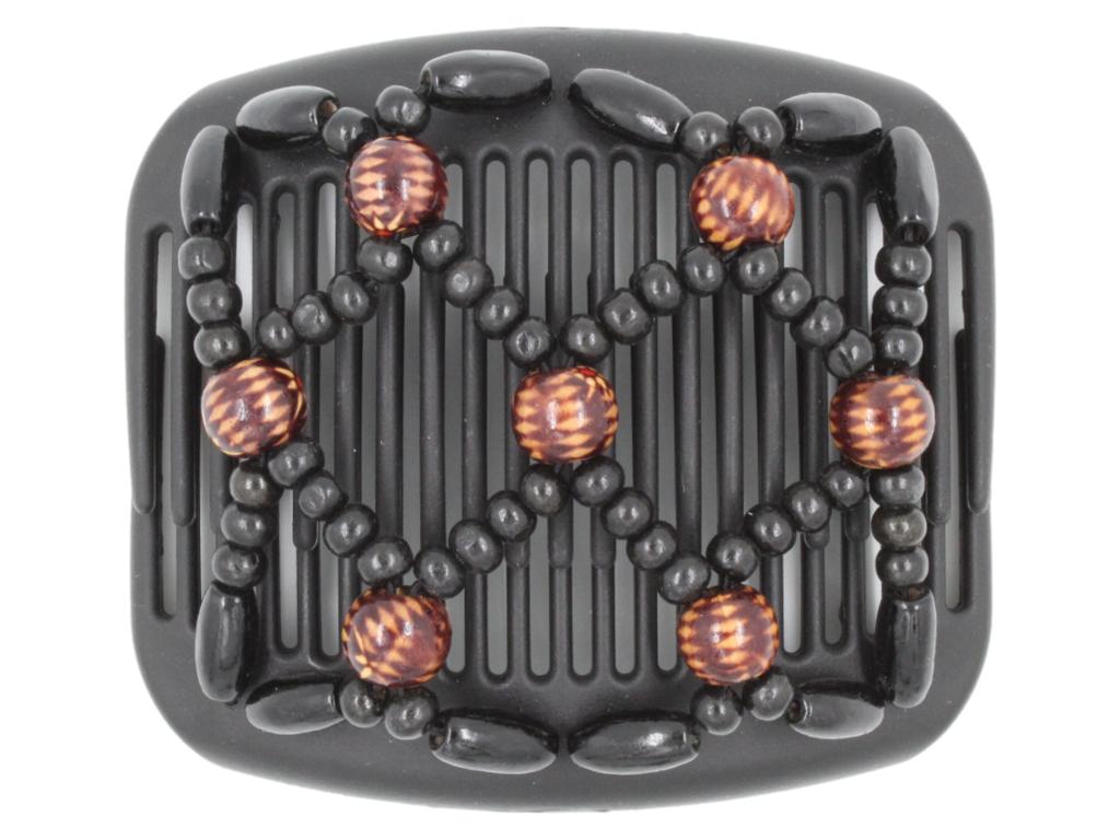 African Butterfly Hair Comb - Ndebele Black 115