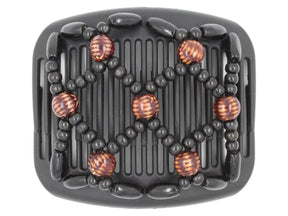 African Butterfly Hair Comb - Ndebele Black 115
