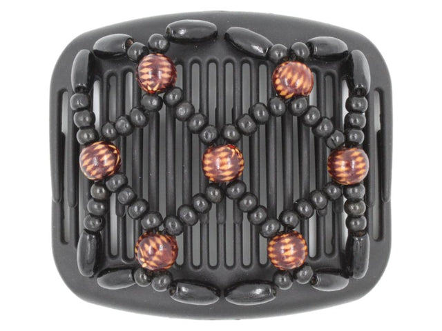 African Butterfly Hair Comb - Ndebele Black 115