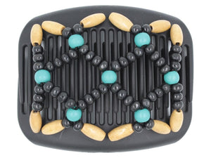 African Butterfly Hair Comb - Ndebele Black 127