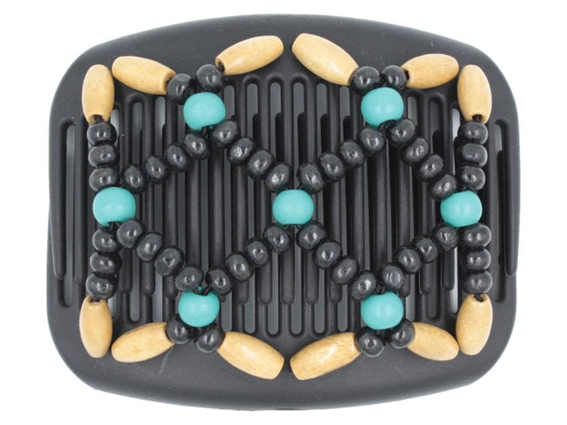 African Butterfly Hair Comb - Ndebele Black 127