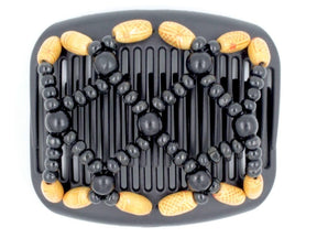 African Butterfly Hair Comb - Ndebele Black 55