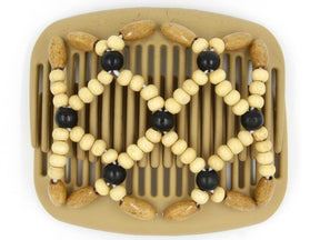 African Butterfly Hair Comb - Ndebele Blonde 36