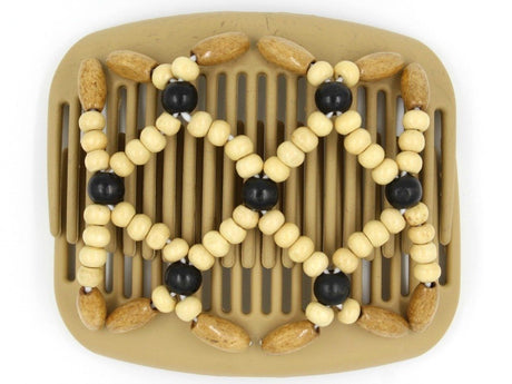 African Butterfly Hair Comb - Ndebele Blonde 36
