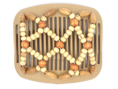 African Butterfly Hair Comb - Ndebele Blonde 47