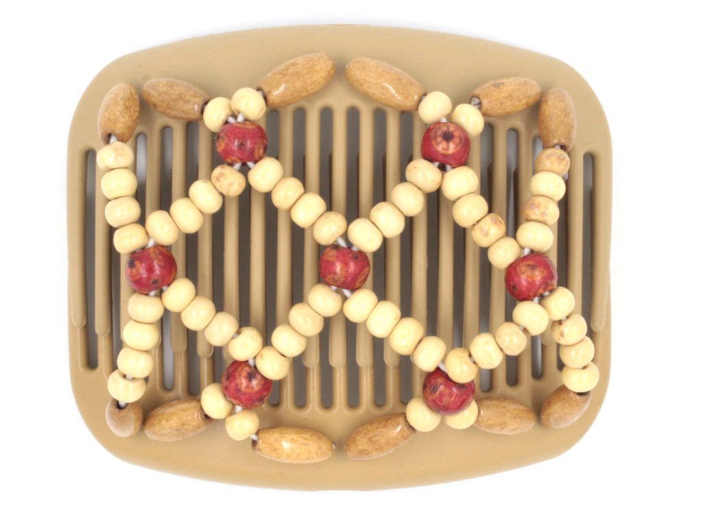 African Butterfly Hair Comb - Ndebele Blonde 49