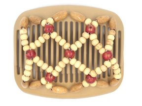 African Butterfly Hair Comb - Ndebele Blonde 49