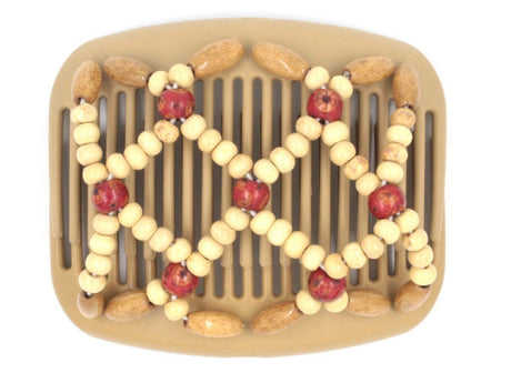 African Butterfly Hair Comb - Ndebele Blonde 49