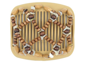 African Butterfly Hair Comb - Ndebele Blonde 56