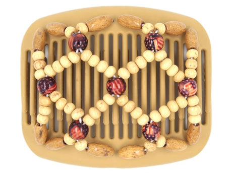 African Butterfly Hair Comb - Ndebele Blonde 64