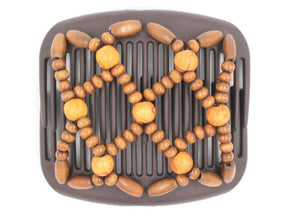 African Butterfly Hair Comb - Ndebele Brown 101