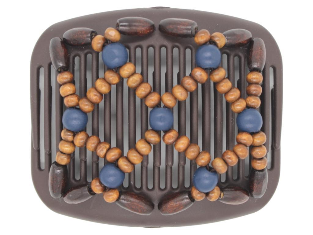 African Butterfly Hair Comb - Ndebele Brown 104