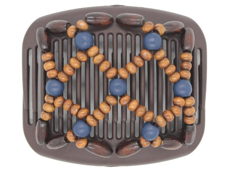 African Butterfly Hair Comb - Ndebele Brown 104