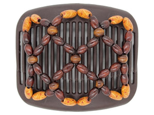 African Butterfly Hair Comb - Ndebele Brown 106