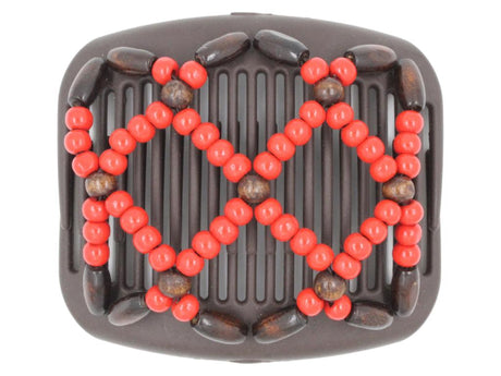 African Butterfly Hair Comb - Ndebele Brown 145