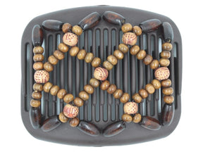 African Butterfly Hair Comb - Ndebele Brown 161