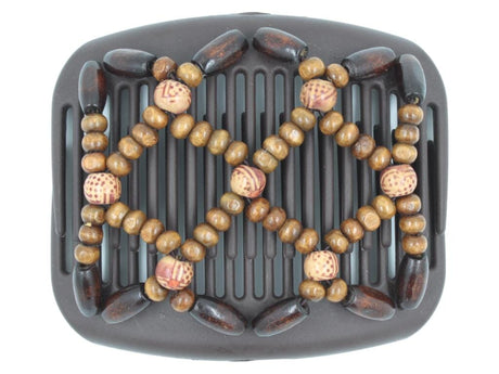 African Butterfly Hair Comb - Ndebele Brown 161