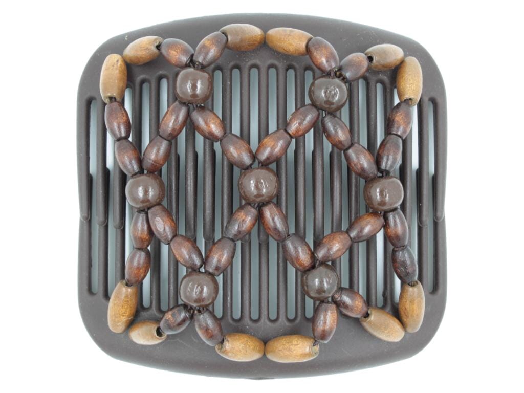 African Butterfly Hair Comb - Ndebele Brown 164