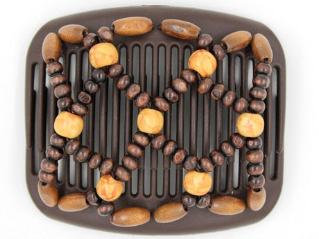 African Butterfly Hair Comb - Ndebele Brown 72