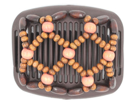 African Butterfly Hair Comb - Ndebele Brown 99
