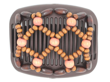 African Butterfly Hair Comb - Ndebele Brown 99