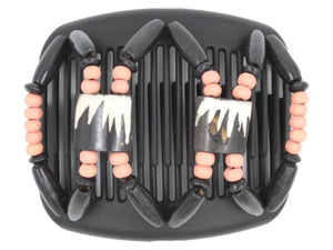 African Butterfly Hair Comb - Stones & Bones Black 107