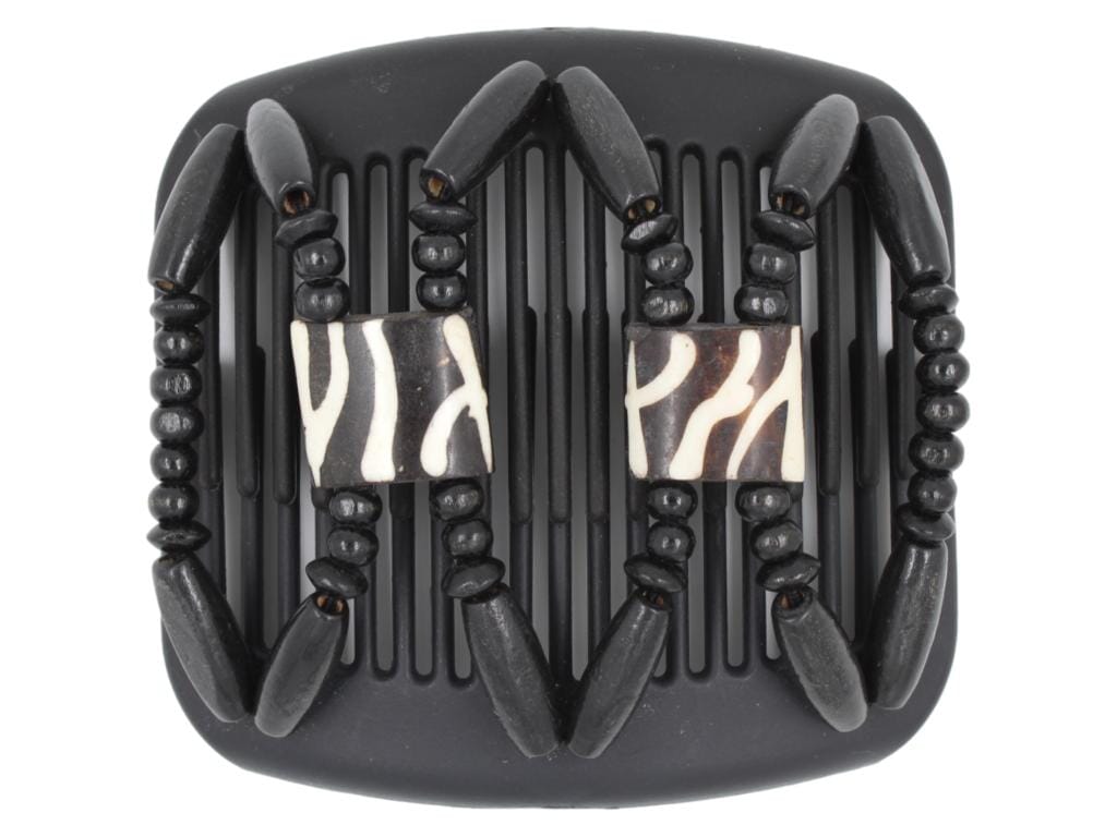 African Butterfly Hair Comb - Stones & Bones Black 114