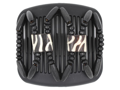 African Butterfly Hair Comb - Stones & Bones Black 114