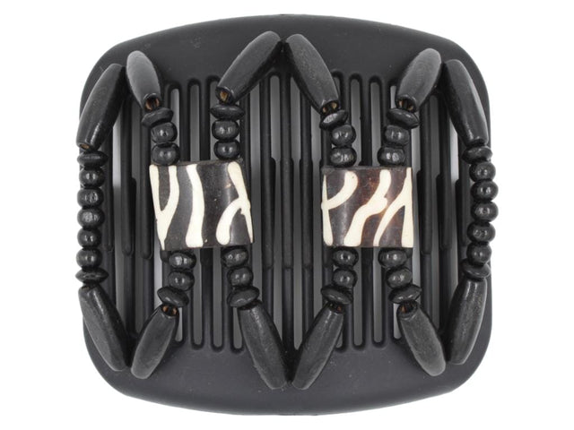 African Butterfly Hair Comb - Stones & Bones Black 114