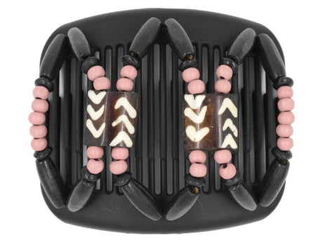 African Butterfly Hair Comb - Stones & Bones Black 116