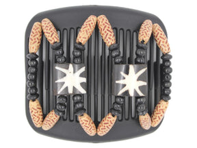 African Butterfly Hair Comb - Stones & Bones Black 71