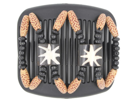 African Butterfly Hair Comb - Stones & Bones Black 71