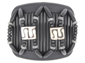 African Butterfly Hair Comb - Stones & Bones Black 73
