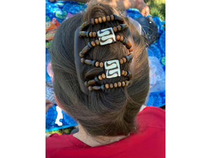 African Butterfly Hair Comb - Stones & Bones Black 86