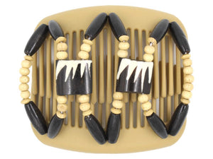 African Butterfly Hair Comb - Stones & Bones Blonde 57