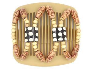 African Butterfly Hair Comb - Stones & Bones Blonde 58