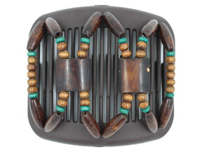 African Butterfly Hair Comb - Stones & Bones Brown 108