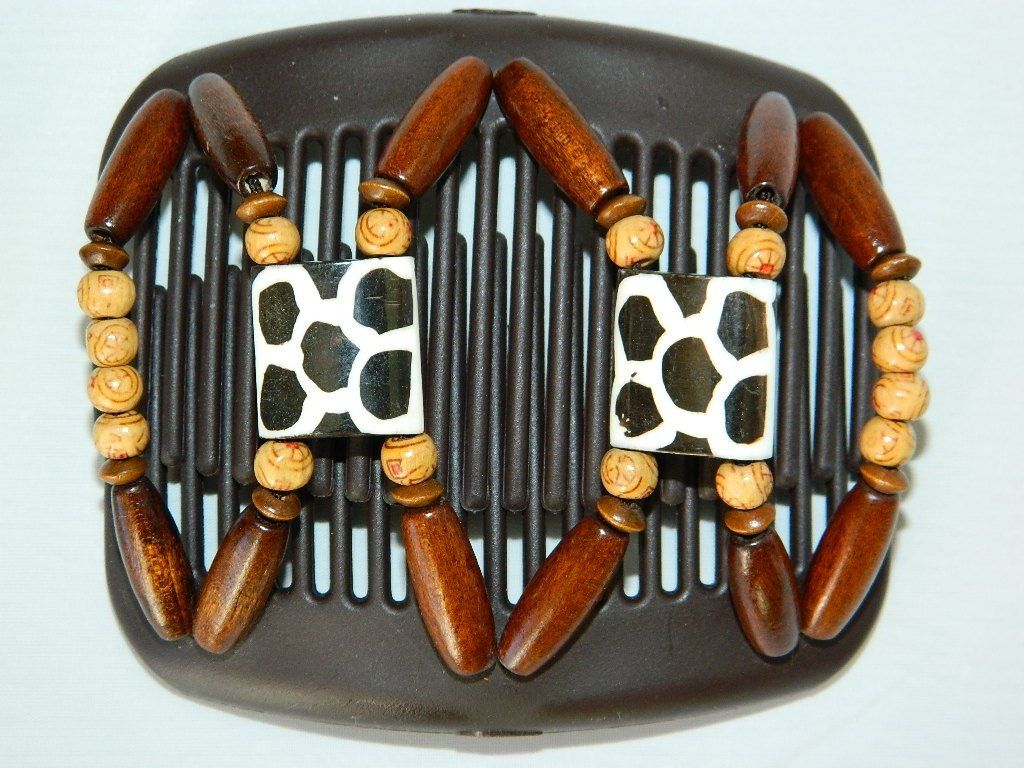 African Butterfly Hair Comb - Stones & Bones Brown 11